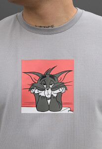 Фото - Футболка с мультяшным принтом Staff sad cat - Men box