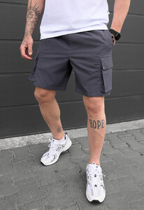 Фото - Темно-сірі чоловічі шорти Staff cargo tep dark gray - Men box