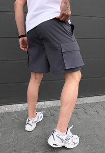Фото - Темно-сірі чоловічі шорти Staff cargo tep dark gray - Men box