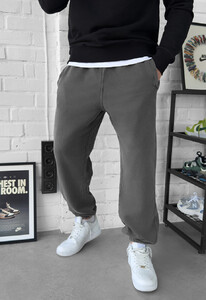 Фото - Серые оверсайз спортивки Staff fio gray oversize - Men box