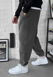 Фото - Серые оверсайз спортивки Staff fio gray oversize - Men box