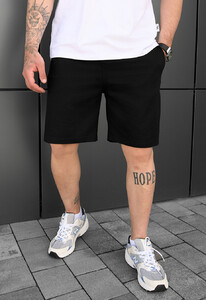 Фото - Однотонні шорти чорного кольору Staff slp black - Men box