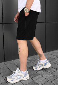 Фото - Однотонні шорти чорного кольору Staff slp black - Men box