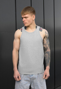Фото - Однотонная майка серого цвета Staff ns gray - Men box