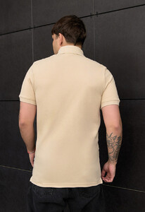 Фото - Однотонне поло для чоловіків Staff beige logo - Men box