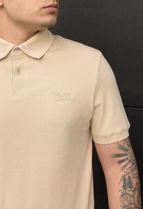 Фото - Однотонне поло для чоловіків Staff beige logo - Men box