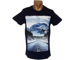 Фото - Прикольная мужская футболка с горным пейзажем - Men box