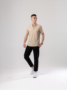 Фото - Сорочка з коротким рукавом Pobedov Misto темно-бежева - Men box