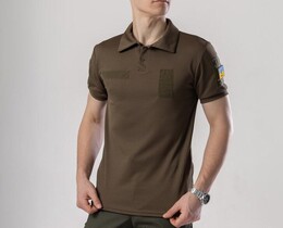 Фото - Чоловіче військове поло у кольорі хакі Pobedov Recon - Men box