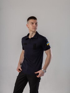 Фото - Військове поло у темно-синьому кольорі від бренду Pobedov Recon - Men box