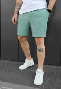 Фото - Однотонні шорти бірюзового кольору Staff turquoise - Men box