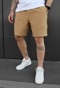 Фото - Повсякденні шорти бежевого кольору Staff tou beige - Men box