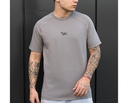 Фото - Повседневная футболка в сером цвете Staff gray logo - Men box