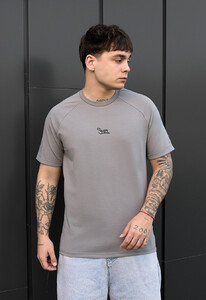 Фото - Повседневная футболка в сером цвете Staff gray logo - Men box