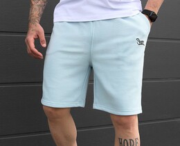 Фото - Трикотажные шорты светло-голубого цвета Staff dje light blue logo - Men box