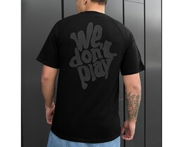 Фото - Черная футболка с принтом на спине Staff we don’t play - Men box