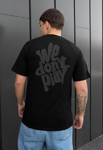 Фото - Черная футболка с принтом на спине Staff we don’t play - Men box