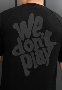 Фото - Черная футболка с принтом на спине Staff we don’t play - Men box