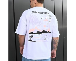 Фото - Молодіжна оверсайз футболка з принтом Staff summer time oversize - Men box