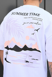 Фото - Молодіжна оверсайз футболка з принтом Staff summer time oversize - Men box