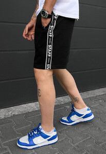 Фото - Чоловічі шорти із лампасами Staff lam black logo2 - Men box