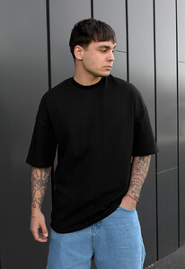 Фото - Универсальная оверсайз футболка Staff black oversize - Men box