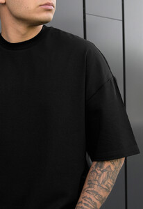 Фото - Универсальная оверсайз футболка Staff black oversize - Men box