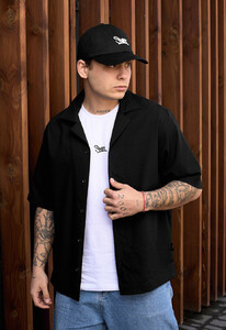 Фото - Однотонна сорочка чорного кольору Staff jac black - Men box