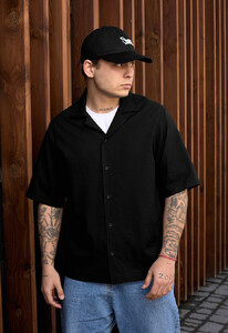 Фото - Однотонна сорочка чорного кольору Staff jac black - Men box