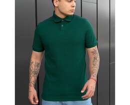 Фото - Однотонное поло в зеленом цвете Staff green - Men box