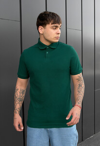 Фото - Однотонное поло в зеленом цвете Staff green - Men box