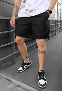 Фото - Однотонные шорты карго Staff cargo sen black - Men box