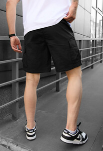 Фото - Однотонные шорты карго Staff cargo sen black - Men box