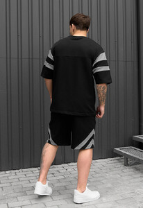 Фото - Спортивный оверсайз костюм Staff ran black & gray oversize - Men box