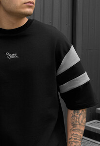 Фото - Спортивный оверсайз костюм Staff ran black & gray oversize - Men box