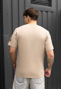 Фото - Брендированная бежевая футболка Staff logo & branch - Men box