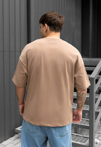 Фото - Коричнева оверсайз футболка Staff brown logo oversize - Men box