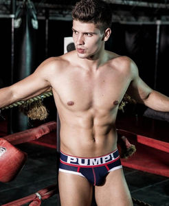 Фото - Стильные мужские трусы темно-синего цвета Pump (сетка) - Men box