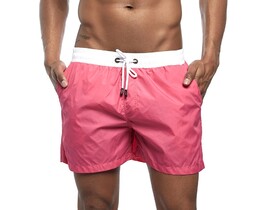 Фото - Яркие пляжные шорты UXH. Цвет: розовый - Men box