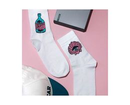 Фото - Разнопарные белые носки "Ракушка -бутылка" от SOX - Men box