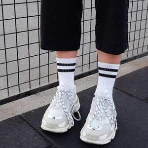 Фото - Белые носки с черными полосками SOX - Men box