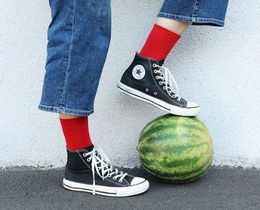 Фото - Однотонные красные носки SOX - Men box