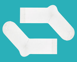 Фото - Белые однотонные носки SOX - Men box
