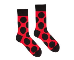 Фото - Шкарпетки від Sammy Icon червоні в чорний горох Black Point - Men box