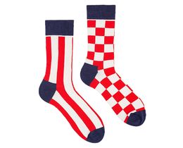 Фото - Разно парные носки "CHECKER: клетка - полоска" от Sammy Icon - Men box