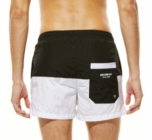 Фото - Черно-белые пляжные мужские шорты Seobean - Men box
