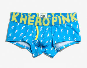 Фото - Чоловічі хіпси блакитного кольору "Блискавка" від Pink Hero - Men box