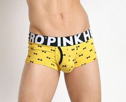 Фото - Стильні труси Pink Hero жовтого кольору з метеликами - Men box