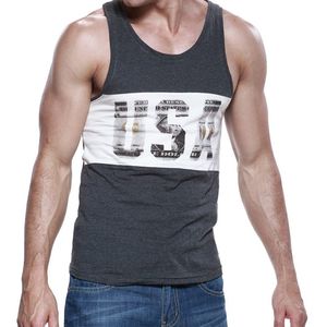 Фото - Чоловіча майка Seobean сірого кольору з логотипом USA - Men box
