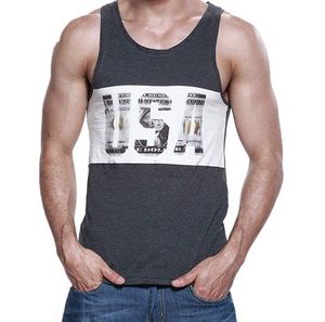 Фото - Чоловіча майка Seobean сірого кольору з логотипом USA - Men box